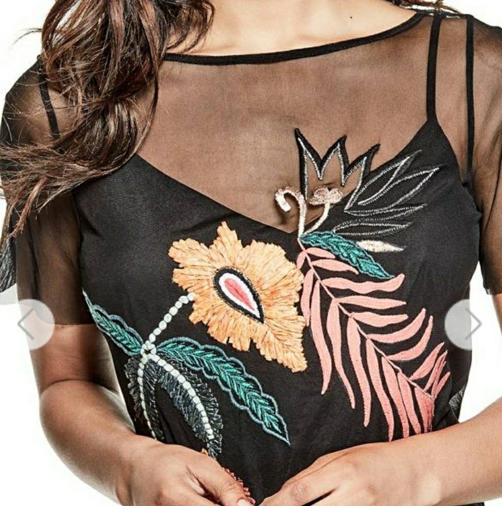JIMENA TROPIC EMBROIDERED DRESS by GUESS